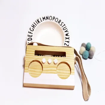 Mediniai Žaislai, Kūdikių Mados Diktofonas Pakabukas Montessori Medienos Žaislai Vaikams, Mediniai 