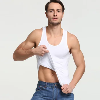 Medvilnės Undershirt Vyrų Sexy Apatinius Marškinėlius Žmogus Undershirts Underwears Mens Minkštas Kvėpuojantis Vest Hombre Ropa 2019 3pcs