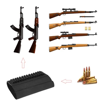 Medžioklės Šautuvas, Pistoletas Buttstock 14 Kulka Kasetė Šaudmenys Turėtojas, M16A4 M41Scar-l QBZ-95 AUG M249 5.56 mm Kulka