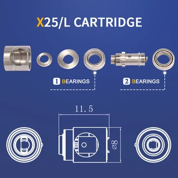 Micromotor X25 1:1 tiesiogine pavara įrankiai priemonė dantų mažo greičio contra kampas handpiece kasetė atsarginės dalys