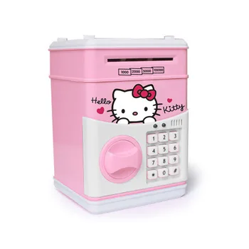 Mielas Rožinis Pinigų Dėžutę Kitty Piggy Bank Saugus Pinigų BANKOMATŲ, Elektroninių Piggy Bank Doraemen Taupymo Langelį Monetų, Pinigų Gimtadienio Dovana