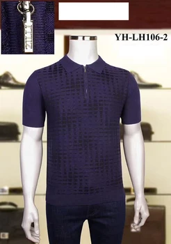 Milijardierius polo marškinėliai šilko vyrų 2021 Naujas mados paprasta trumpas rankovės plonas Mygtuką modelis Kvėpuojantis didelis dydis M-4XLhigh kokybės