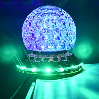 Mini Sukasi spalvotu LED Scenos Šviesos Namuose Kalėdų ktv Šalis DJ Disco Šviesos Efektas Kristalų Magija Kamuolys Strobe Scenos Apšvietimas