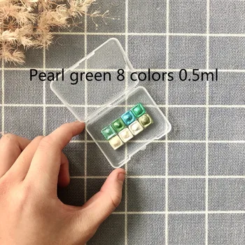 Mini kietas akvarelės dažų langelį nustatyti kietojo perlamutro naujų spalvų pakuotės dažymo reikmenys sluoksniuotos pakuotė