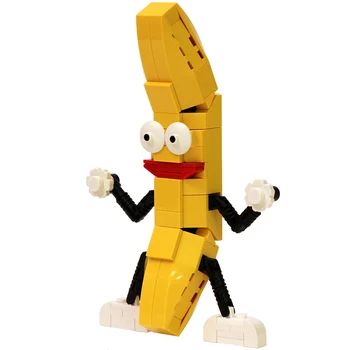 Mini Šokių Geltonas Bananų blokai robotai Juokinga naujiena Surinkti Žaislai plytų Vaiko gimtadienis, kalėdos dovanas