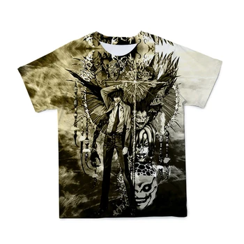 Mirties Atspausdintas Trumpas rankovėmis vyriški T-shirt, 2021 Naujas Tamsios Gatvės Stiliaus Hip-hop Jaunimo vyriški Drabužiai, Berniukas Top marškinėliai