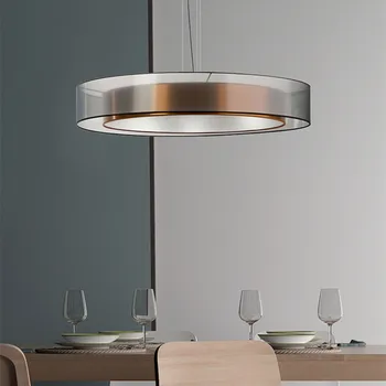 Modernus nordic dizainas lempos LED šviestuvo stiklas Paprastas atmosfera žiedas, pakabukas apšvietimo Gyvenimo kambario, miegamasis žalvario liustra