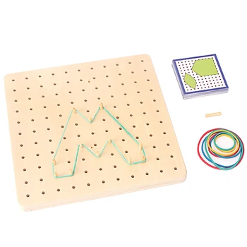 Montessori Mediniai Matematikos Manipuliavimo Medžiagos Masyvo Blokuoti Geo Valdybos Grafinę Švietimo Žaislai su 24Pcs Modelio Korteles