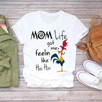 Moteriški marškinėliai Vasarą Trumpi Marškinėliai Moterims Animacinių filmų Drabužių Mama Mama Karūna Spausdinti Marškinėlius Moteris Mados Viršūnes Moterų marškinėliai