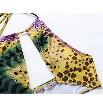 Moterų Bikini Maudymosi Kostiumėlį, Thong Apynasrio Aukšto Juosmens Bikini Komplektas Brazilijos Biquini Leopard 2021 M. Vasaros Maudymosi Kostiumą Iškirpti Paplūdimio