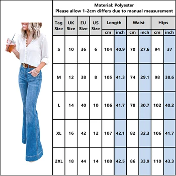 Moterų Džinsus Aukšto Juosmens Elegantiškas Džinsai Moterims 2020 Jeans Mėlyna Juoda Plauti Tiesiai Džinsinio Flare Kelnės Derliaus Streetwear D30