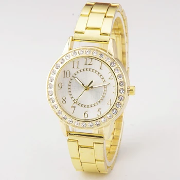 Moterų Laikrodžiai Garsaus Prekės Ženklo Moterys Gold Diamond Atsitiktinis Kvarco Žiūrėti Moterų Mados Nerūdijančio Plieno Laikrodžiai Relogio Feminino Laikrodis