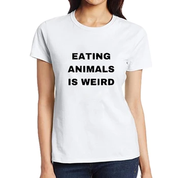 Moterų Marškinėliai Valgyti Gyvūnus, Yra Keistai Juokinga T Shirts Tumblr Hipster Sakydamas Marškinėlius Moterų Mados Vegetaras Harajuku Tee Marškinėliai