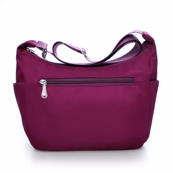 Moterų derliaus violetinė vandeniui nailono oksfordo audinys travel tote pečių maišą ponios moterys Krepšys Crossbody Krepšiai