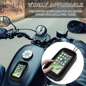 Motociklo Bako Krepšys, atsparus Vandeniui Magnetinio skystojo Kuro Bako Skaidrų Maišelį Mobiliojo Telefono Sėdynės Krepšys Naftos Maišelį Mobilųjį Telefoną, Telefono Laikiklis, krepšys