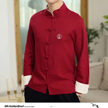 MrGoldenBowl Juodos spalvos vyriški Marškiniai 2020 M. Rudenį Harajuku Vyrų Atsitiktinis ilgomis Rankovėmis Marškinėliai Kinijos Streetwear Vyrų Negabaritinių Palaidinė