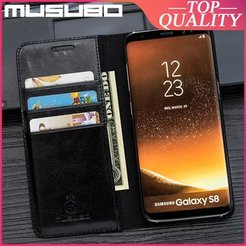 Musubo Originali Odinis Dėklas, Skirtas Samsung Galaxy S8 S9 Plus + S10 10 Pastaba Plus 9 Fundas Prabanga Atvejais Padengti Kortelės Lizdas Piniginės Korpusas