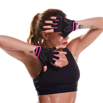 Mėgėjams svorio kėlimo, kovos su slydimo pirštinės, fitneso įranga kvėpuojantis riešo guard lauko sporto Pusės Pirštų Pirštinės