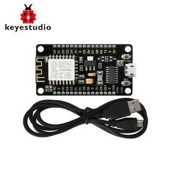 NAUJAS! Keyeastudio NodeMcu Lžūu ESP8266 ESP-12F WIFI Modulis +1M USB Kabelis /Plėtros Taryba /Suderinamas su Tinklų