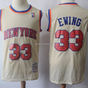 NBA vyriški New York Knicks #9 #10 #33 Krepšinio Megztiniai #6 #13 Retro Swingman Jersey Siūlės Akies vyriški Megztiniai