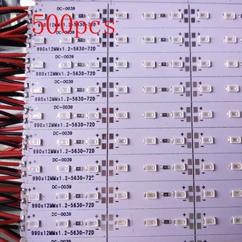 NEMOKAMAI DHL/CDEK, Korėja chip 500pcs/daug 12W~15W 5630 LED juostelė šviesos lange,DC12V Mėlyna/Raudona/Žalia LED standžios juostelės