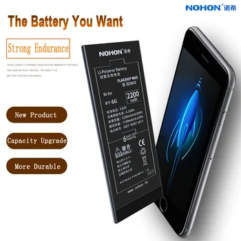 NOHON Telefono Bateriją, Skirta iPhone 6 6S S 7 8 SE X 5 5S 5C Xs Xr iPhone6 iPhone7 Pakeitimo Originalus, Didelės Talpos Ličio Bateria
