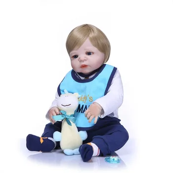 NPK Visą Silikono Kūno Reborn Baby Doll Žaislas Tikroviška Nekilnojamojo 57CM Naujagimis Berniukas Princesė Kūdikių Lėlės Maudytis Žaislai Vaikas, Gimtadienio Dovana