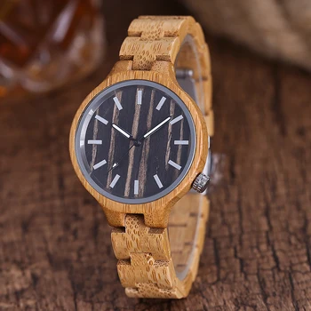 Natūralios Bambuko Medienos Laikrodžiai Moterims Mažas Medinis Laikrodis Moterų Kvarcinis Analoginis Plona Apyrankė Visas Medinių Lady Retro Laikrodis Reloj