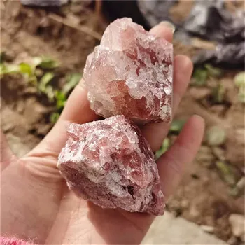 Natūralus akmuo raudona braškių raw grubus kristalai gydomųjų akmenų feng shui