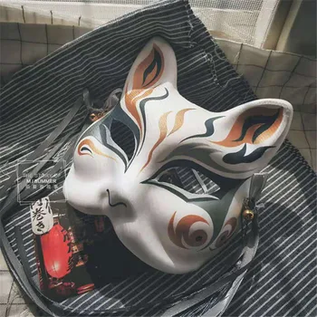 Nauja Japonų Privačių Fox Mask Ranka-dažytos Didmeistris iš Demoniškas Auginimo Wei Wuxian Fox Mask, Helovyno Cosplay Foto Rekvizitai