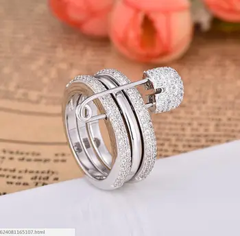 Nauja stiliaus mažų pin žiedas crystal madingų specialus žiedas moterims užsakymą paprasta piršto papuošalai
