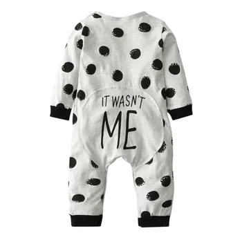 Naujagimį Berniuką Drabužius Kūdikiams Romper Long Sleeve Black Dot Baby Girl Rompers Jumpsuit Pižama Kūdikių Drabužiai.