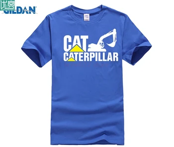 Naujas Caterpillar Logotipą, Trumpos Rankovės, Juodos spalvos VYRIŠKI Marškinėliai Dydis S 4Xl