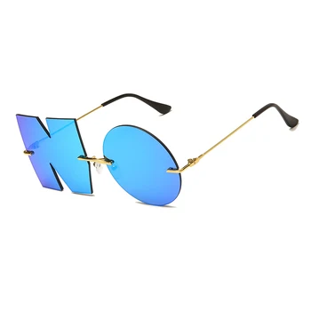 Naujas Mados Taškus Akiniai nuo saulės Prabangos Prekės ženklo Moterų Metalo raštu NR. Saulės akiniai Lady Tendencija UV400 Akiniai Atspalvių Oculos de sol