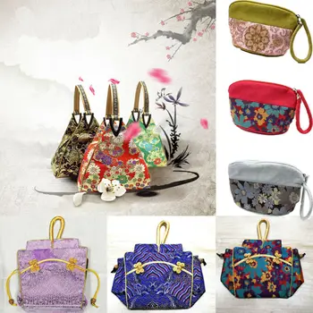 Naujas Moterų Siuvinėjimo, Šilko Maišelį, Vintage Stiliaus Krepšys Kinų Stiliaus Rankinės, Piniginės Krepšys