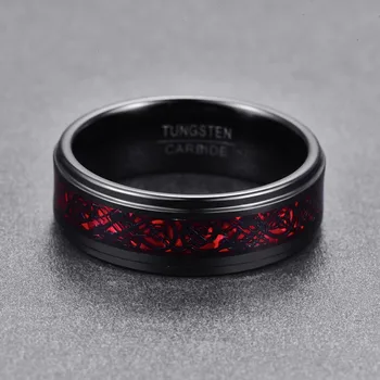 Naujas Prekės ženklas Bijoux vyro Papuošalai žiedas electroplated juoda inkrustacijos raudona opal popieriaus black dragon protektoriaus žingsnis volframo žiedas