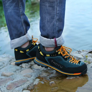 Naujas Prekės ženklas vaikščiojimo batai, kvėpuojantis lauko batai didelio dydžio 39-46 kempingas, alpinizmas guminis padas odinis lauko vyrų vaikščiojimo batai