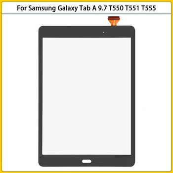Naujas T550 Touchscreen Samsung Galaxy Tab 9.7 SM-T550 SM-T551 T551 T555 Jutiklinio Ekrano Skydelis skaitmeninis keitiklis Jutiklis Priekinio Stiklo