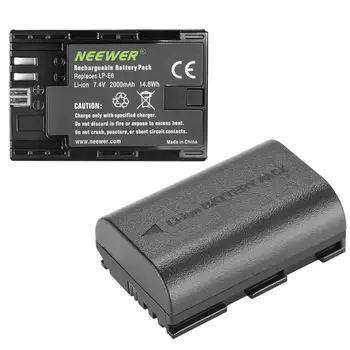 Neewer Battery Grip Laikiklis (Pakeitimas Rankena Canon BG-E14) ir 2 vnt 2000mAh LP-E6 LP-E6N Bateriją