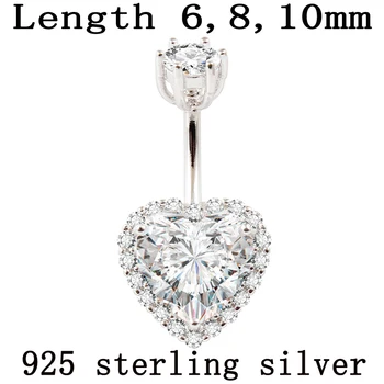 Nekilnojamojo 925 sterlingas sidabro bamba žiedas moterims fine jewelry širdies auskarai papuošalai S925 6 8 10 mm bamba bar ne alergija