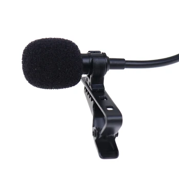 Nešiojamas USB Mini Mikrofonas 2m Atvartas Lavalier Mic Clip-on Kilpa Mikrofonas