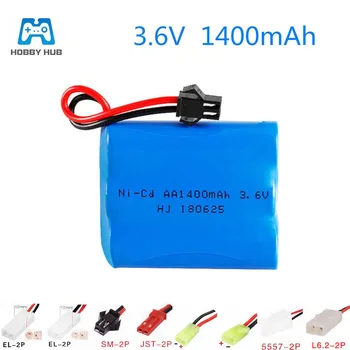 Ni-CD 3.6 v Įkrovimo baterija (akumuliatorius 3,6 v 1400mah AA baterijos RC žaislo Automobilių Valtis GINKLĄ BAKAS Sunkvežimiai, Traukiniai nicd RC žaislo modelis Baterijos