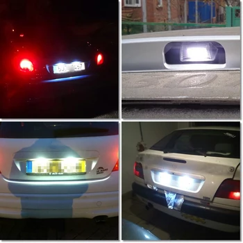 Niscarda 2vnt Automobilio LED Skaičius Licencijos numerio apšvietimo Lemputės Lempos 6000K Lempučių Camry Yaris Vitz 