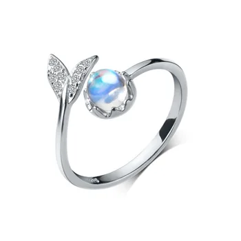 OBEAR OBEAR Undinė Sidabro Sidabrą, žiedus, Blue Magic Vandens Kristalų Žiedas moterims CZ Elegantiškas Ponios papuošalai