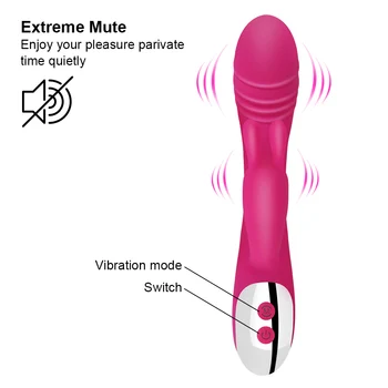OLO 7 Greičiu Galingas Dildo Rabbit Vibratorius Lazdelė Moterų Masturbacija Makšties Klitorio Stimuliacijos Sekso Žaislas Moterims