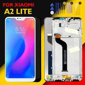 Originalus Ekranas Xiaomi Mi A2 Lite LCD Ekranas Multi Touch Panel Redmi 6 Pro LCD skaitmeninis keitiklis Asamblėjos Pakeitimo Atsarginės Dalys