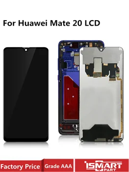 Originalus LCD Ekrano ir Huawei Mate 20 Ekrane Palieskite skaitmeninis keitiklis Asamblėjos skaitmeninis keitiklis pirštų Atspaudų visiškai Asamblėja