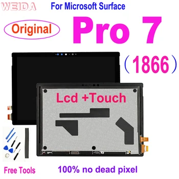 Originalus Lcd Microsoft Surface Pro 7 1866 LCD Ekranas Jutiklinis Ekranas skaitmeninis keitiklis Asamblėjos Microsoft Surface Pro 7 Pro7 Lcd