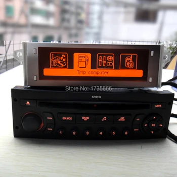 Originalus Raudonas ekranas + RD45 automobilio radijo CD grotuvas palaiko Bluetooth, AUX, USB, MP3, dėl Citroen C3, C4, C5, už Peugeot 206 207 307 308