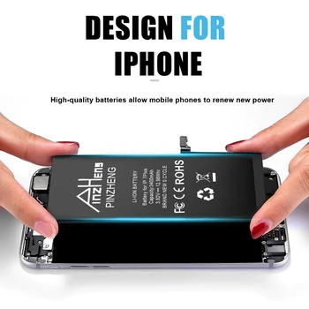 PINZHENG Didelės Talpos Bateriją, Skirta iPhone 6 6S 7 8 Plus X Pakeitimo Bateria 